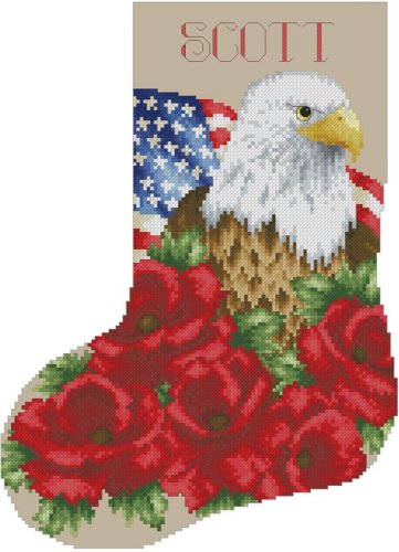 (image for) Patriotic Christmas Stocking